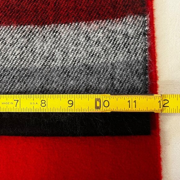 Enzo Mantovani 100% Cashmere Scarves Red /Black/Gray  Soft Luxurious Warm Fringe - Picture 12 of 14
